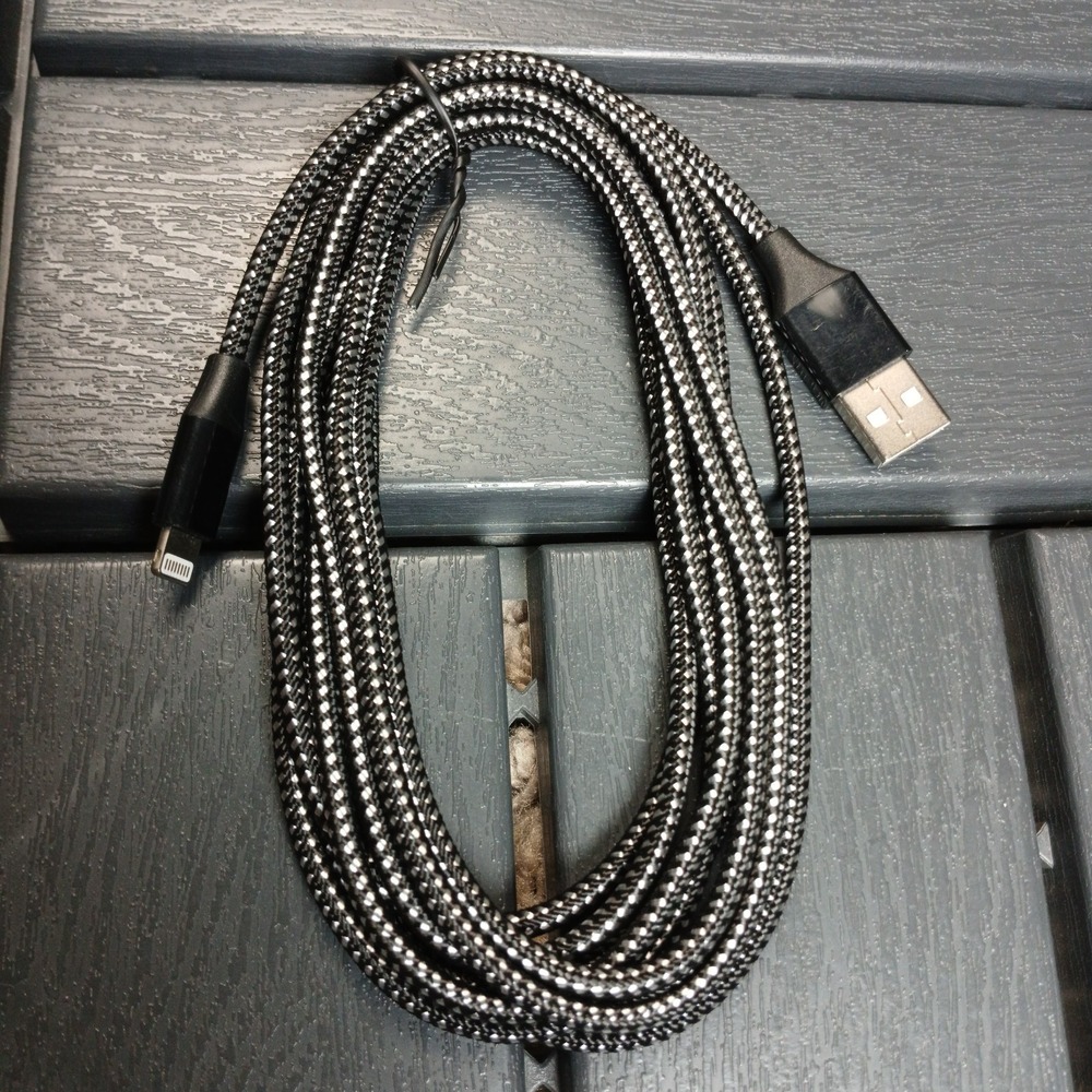 Heavy Duty Braided Long USB Fast Charger Cable Lead For iPhone 14 13 12 11 X 7 8 - Picture 4 of 4